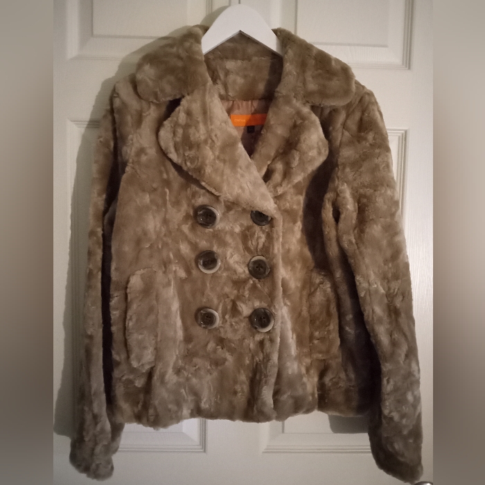 Cynthia Steffe Plush Teddy Bear Pea Coat - Size: Xl